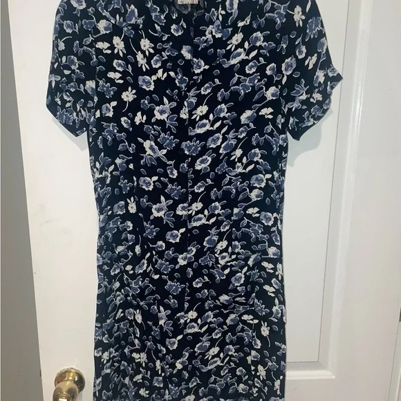 New! Reformation Navy Blue floral Shalimar Mini Dress 💙 size 4 - Picture 3 of 3